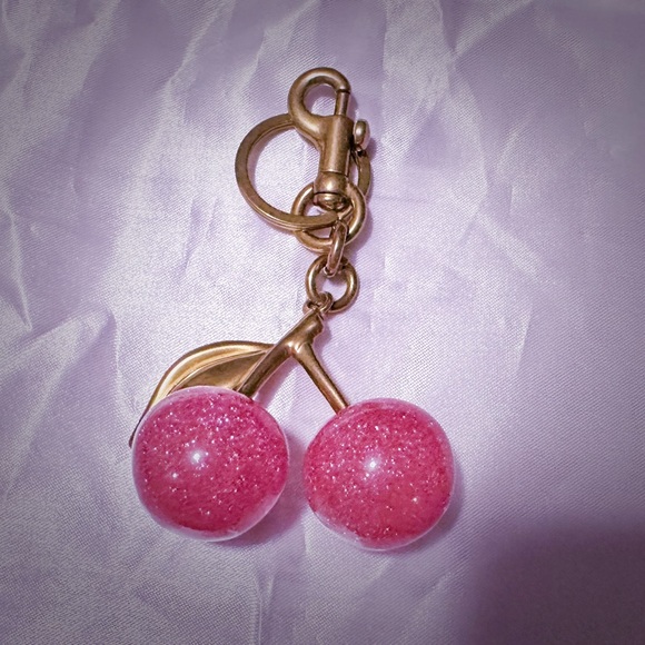 Cherry Keychain with Pink Glitter - Picture 8 of 13
